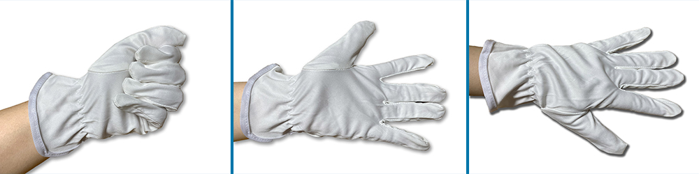 Dust Free Cleanroom Microfiber Gloves for Industrial Use
